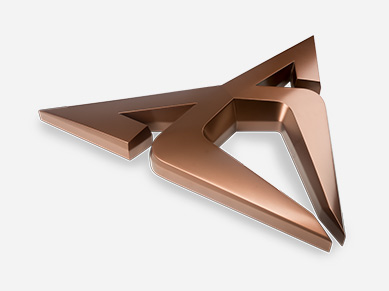 Merchandise presentation with 3D letterings