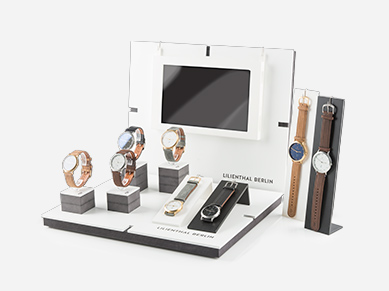 Merchandise presentation at the point of sale with product displays